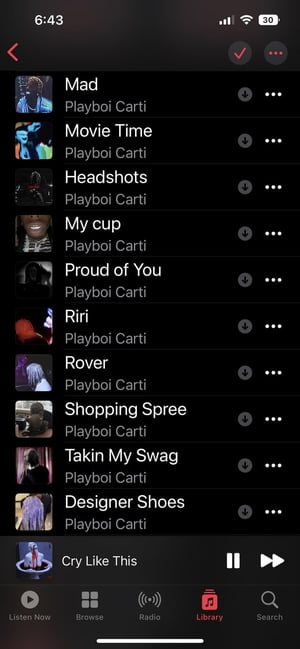 This is the Avatar Image for the Playboi Carti MUSIC Era (baby voice) AI Voice and Text to Speech Generator
